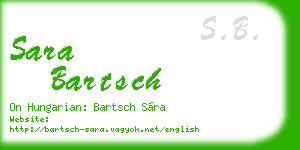 sara bartsch business card